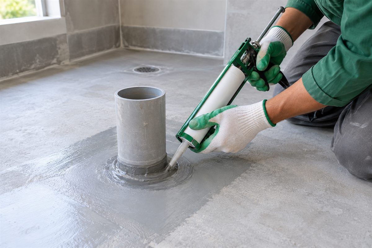 Chống thấm cổ ống xuyên sàn đúng kỹ thuật